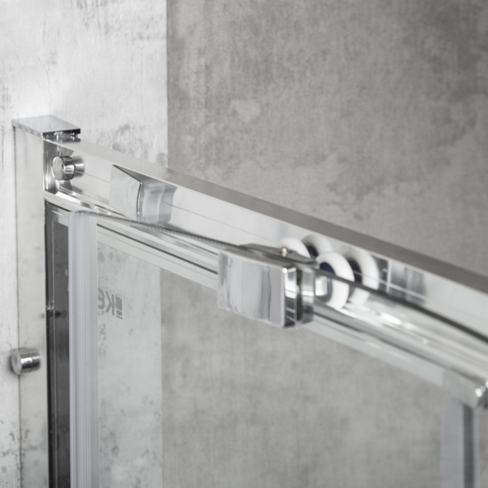 Kerra Aruba 80 Chrome Cabină de duș curbată cu tavă Alan [3]