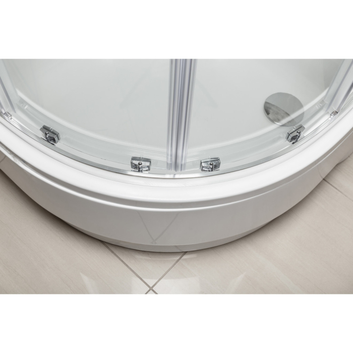 Kerra Aruba 80 GL cabină de duș curbată cromată cu tavă adâncă [5]