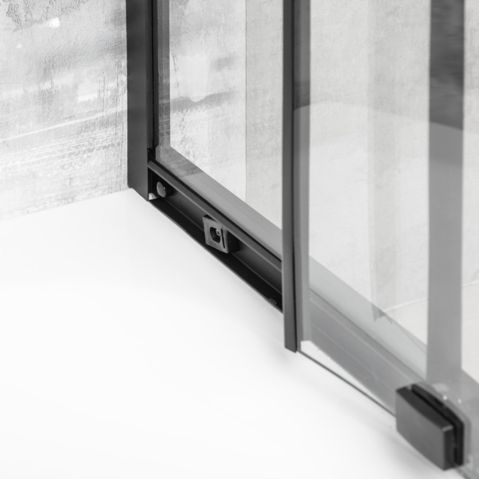 Kerra Aruba 80 GL cabină de duș curbată neagră cu tavă PS [6]