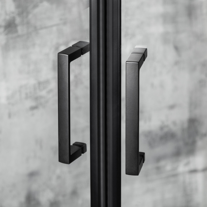 Kerra Aruba 90 GL cabină de duș curbată neagră cu tavă PS [2]