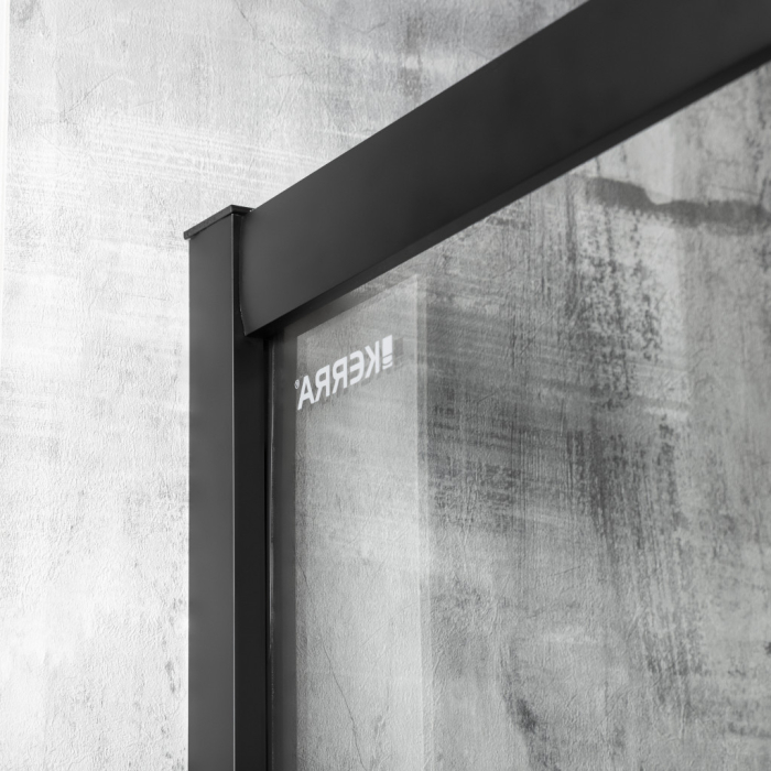 Kerra Aruba 90 GL cabină de duș curbată neagră cu tavă PS [4]