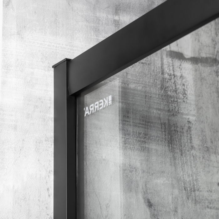 Kerra Aruba 90 negru curbat cabină de duș fără tavă [6]