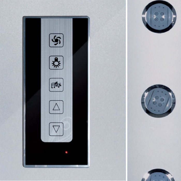 Kerra Cabină de duș cu hidromasaj curbată Lisa 90 albă [2]