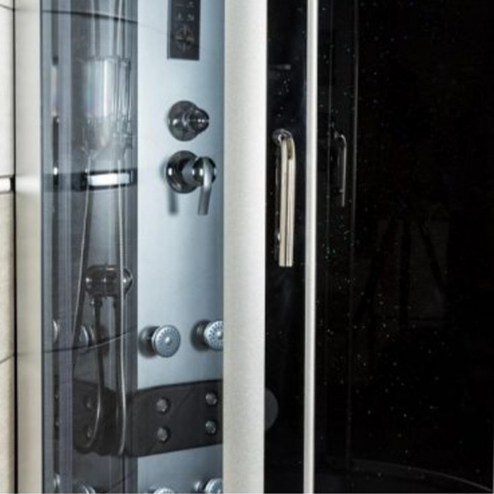 Kerra Cabină de duș cu hidromasaj curbată Silverprime 90x90 cm [2]