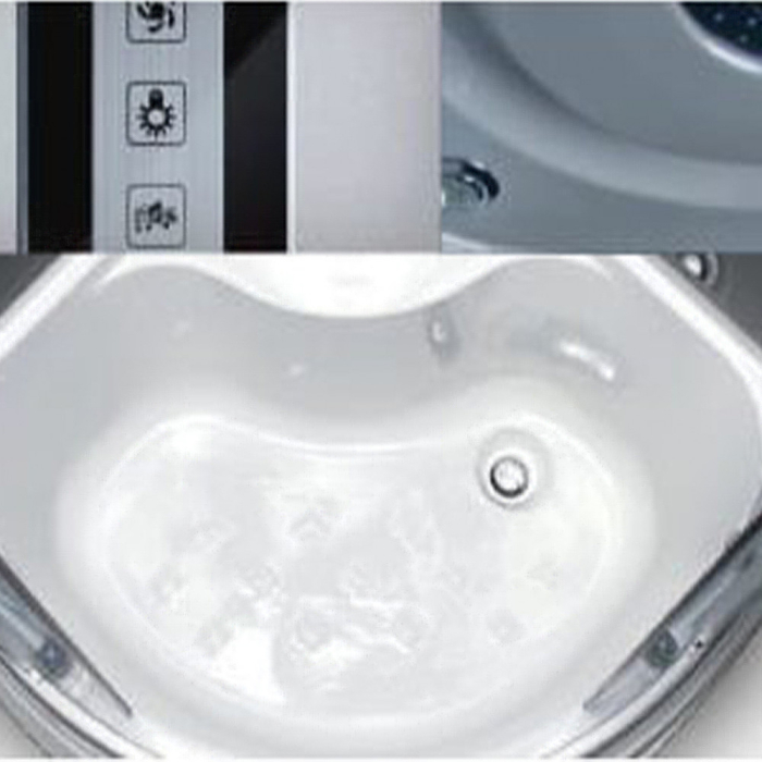 Kerra Cabină de duș cu hidromasaj Paulina 80x80 cm, curbată, cu tavă adâncă [2]