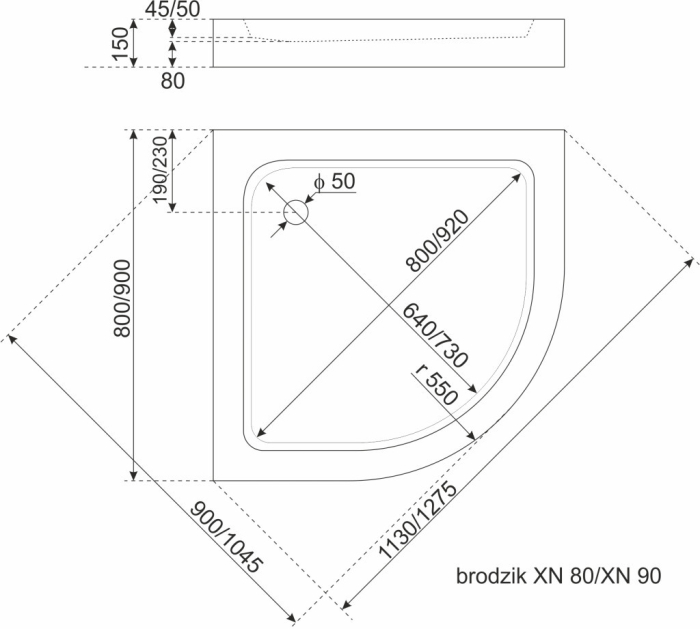 Kerra Cabină de duș curbată Pixel 90 albă cu tavă XN [5]