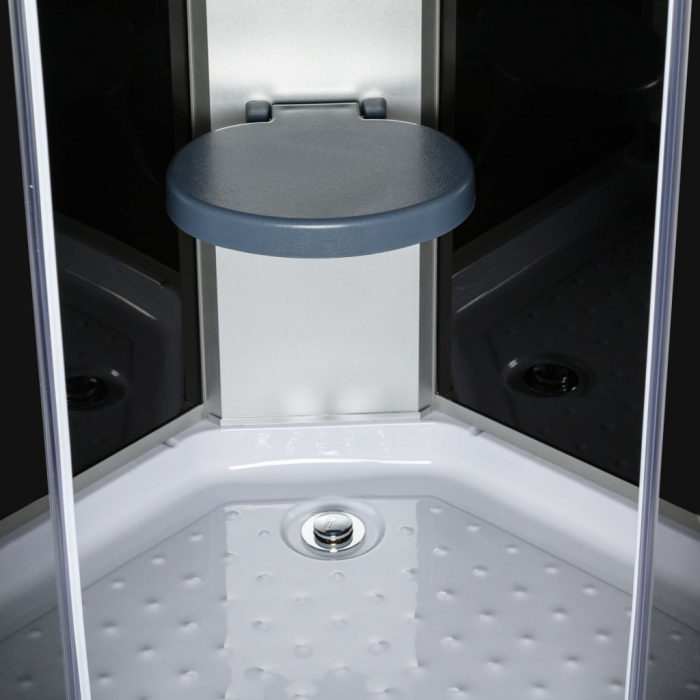 Kerra Cabină de duș Evora Black 80 cu cădiță de duș [3]