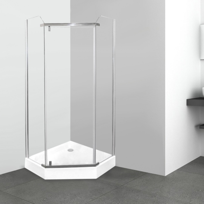 Kerra Cabină de duș pătrată Glasgow 90x90 cm fără cădiță de duș [2]