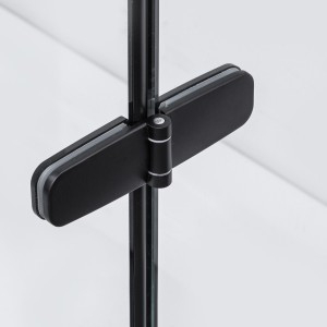 Kerra Cabină de duș pătrată lungă 90x80 neagră fără tavă [2]