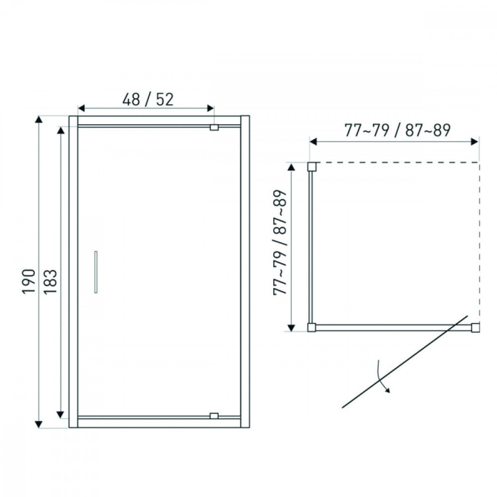 Kerra Cabină de duș pătrată Tomar 90x90 cm cu cădiță de duș SLIM [2]
