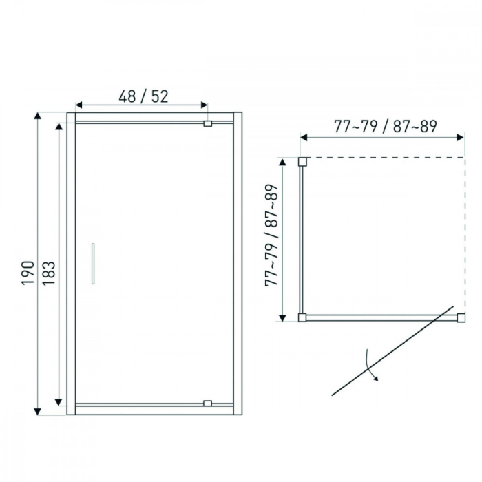 Kerra Cabină de duș pătrată Tomar 90x90 cm fără cădiță de duș [2]