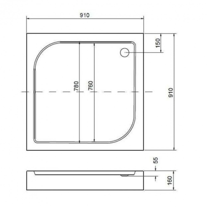 Kerra Cabină de duș pătrată Tomar 90x90 cm fără cădiță de duș [5]