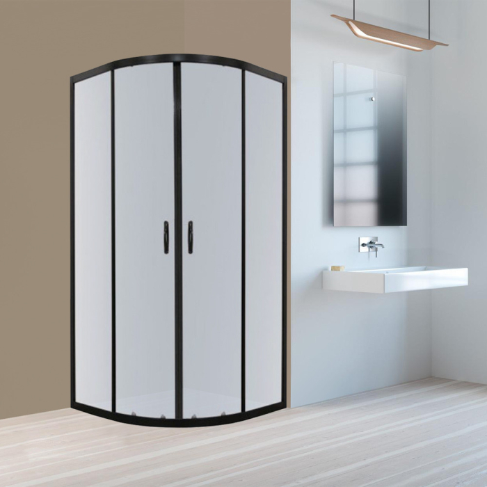 Kerra Cabină de duș Tiara 80x80 cm cu ușă glisantă curbată, fără cădiță de duș [2]