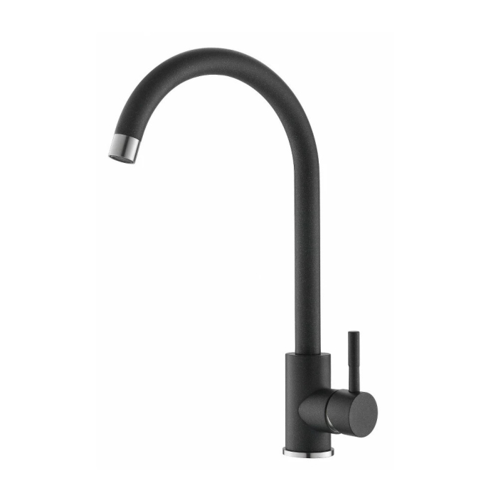 Kerra Chiuvetă Coast 25 cu un singur bazin din granit cu tavă de scurgere și robinet Mona - negru [5]