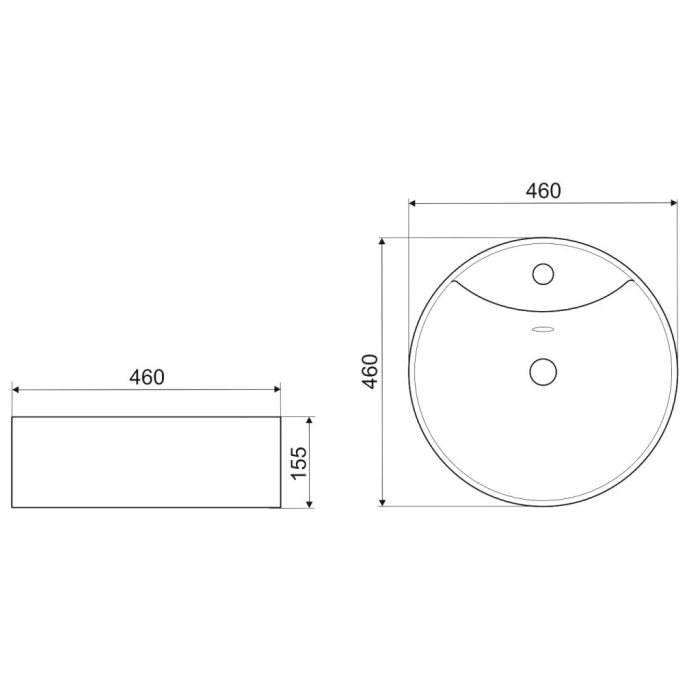Kerra Lavoar ceramic KR-138 cu model de marmură neagră și aurie [2]