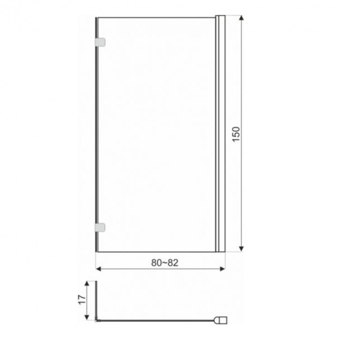 Kerra Paravan de baie Cristal 80x150 cm [3]