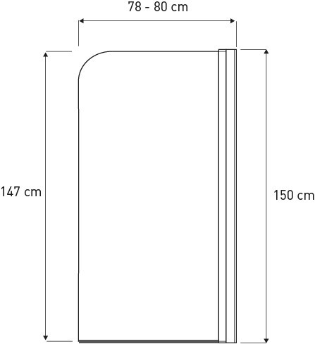 Kerra Paravan de cadă Cristal 80x150 cm Negru [3]