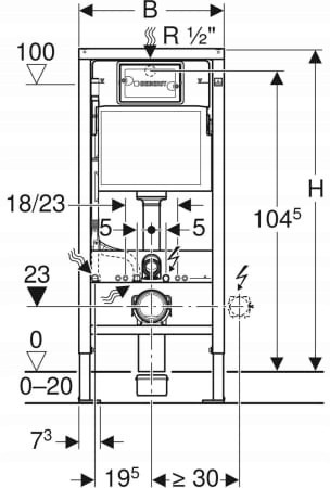 Kerra Rezervor WC suspendat Tinos White Duofix Delta Chr [2]