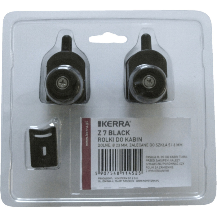 Kerra Z7 Rulou negru pentru cabină de duș simplă [2]