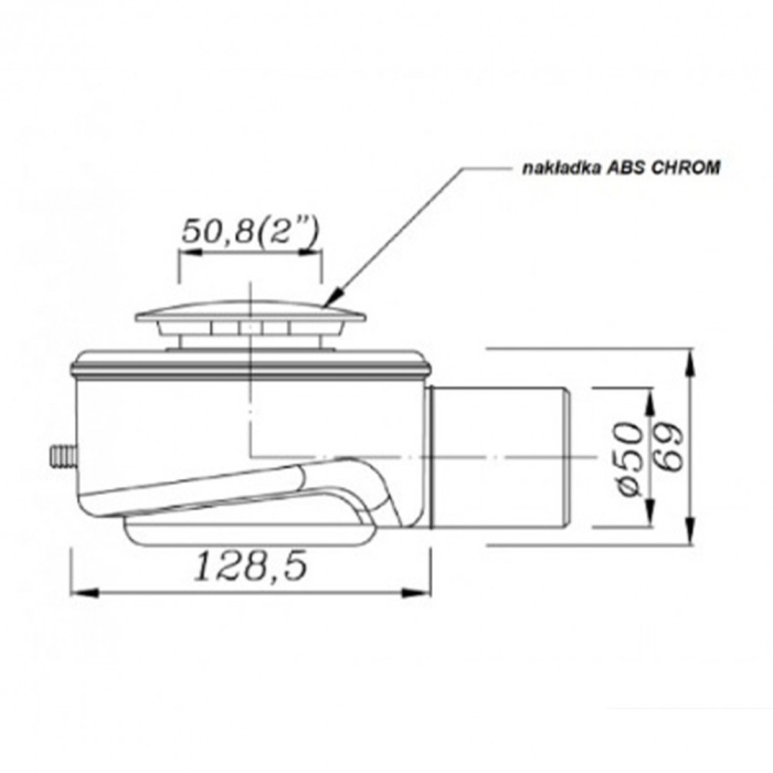 Kerra Sifon pentru tava de duș Speed 50 click-clack [2]