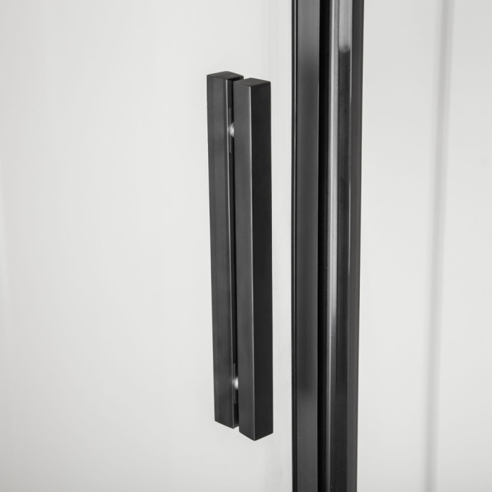 Kerra Solid RA 100x80 BL curbat ușă dublă asimetrică cabină de duș fără tavă [2]