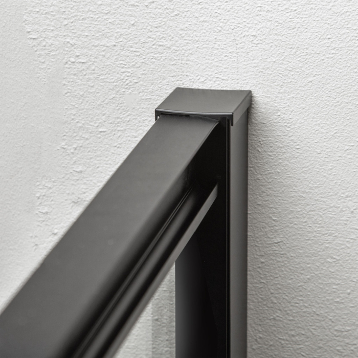 Kerra Solid RPS 80 Negru curbat cu o singură ușă cabină de duș cu tavă de duș [3]