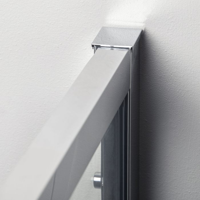 Kerra Solid SQ 100 Chrome cabină de duș pătrată cu tavă de duș [8]