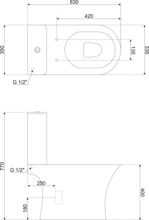 Kerra Toaletă compactă monobloc Makalu cu spătar și scaun [3]