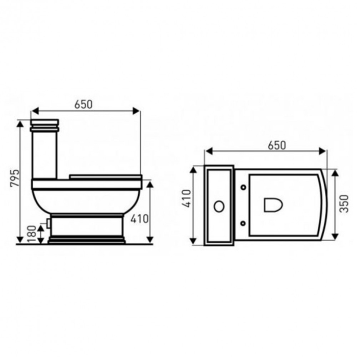 Kerra Toaletă monobloc Cleopatra 11 cu spălare din spate și scaun [2]
