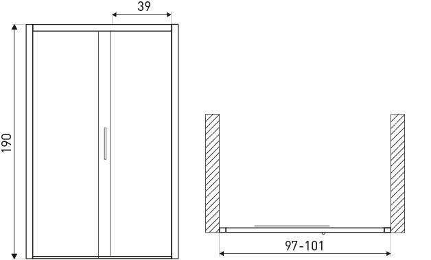 Kerra Ușă de duș Silves 100 DR 100x190 cu sticlă transparentă [2]