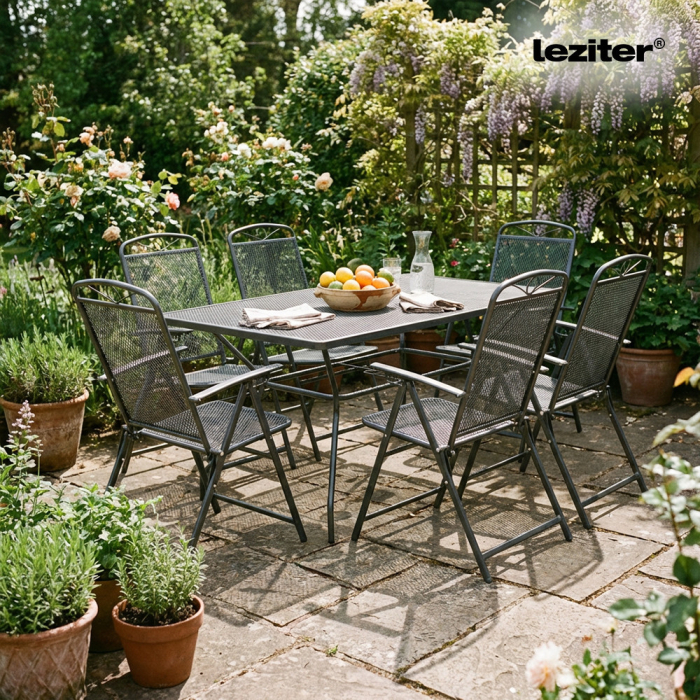 Leziter Alfi 6+1 set de mobilier de grădină antracit [2]