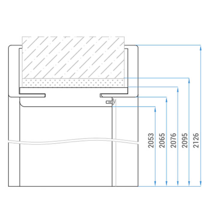 Leziter Balama decorativă CPL albă 75/210 14-16 cromată stângă [3]