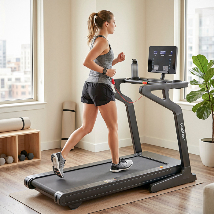 Leziter Banda de alergare cu afișaj Led Aeorun Max 150 kg, 4,5 CP, 18,8 Km/h, 12 programe, înclinare 0-15 procente [2]