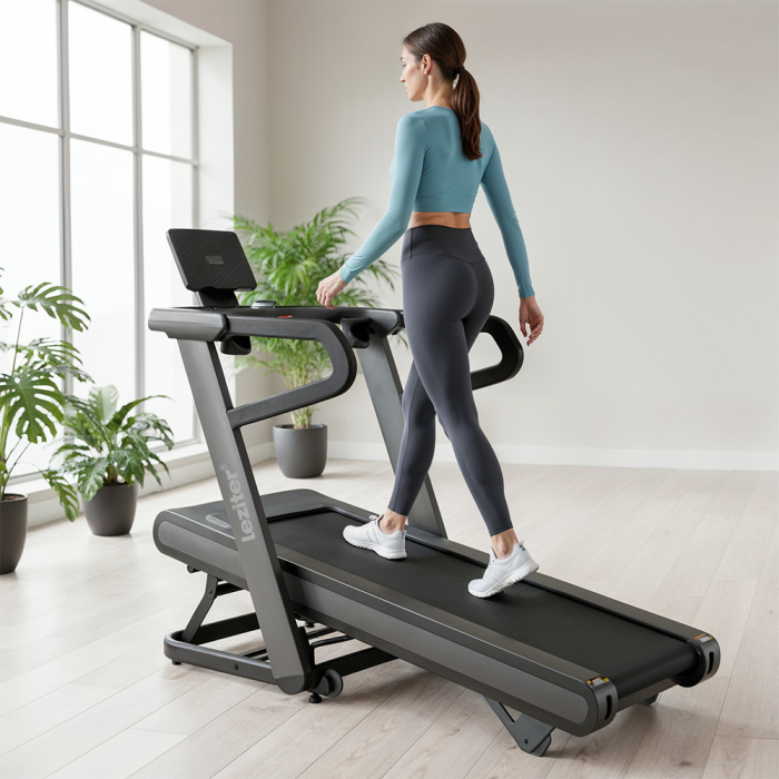 Leziter Banda de alergare cu afișaj Led cu funcție Bluetooth smart, Velox Ultra Max 150 kg, 3 CP, 18,8 Km/h, înclinare -6-32 procente [2]