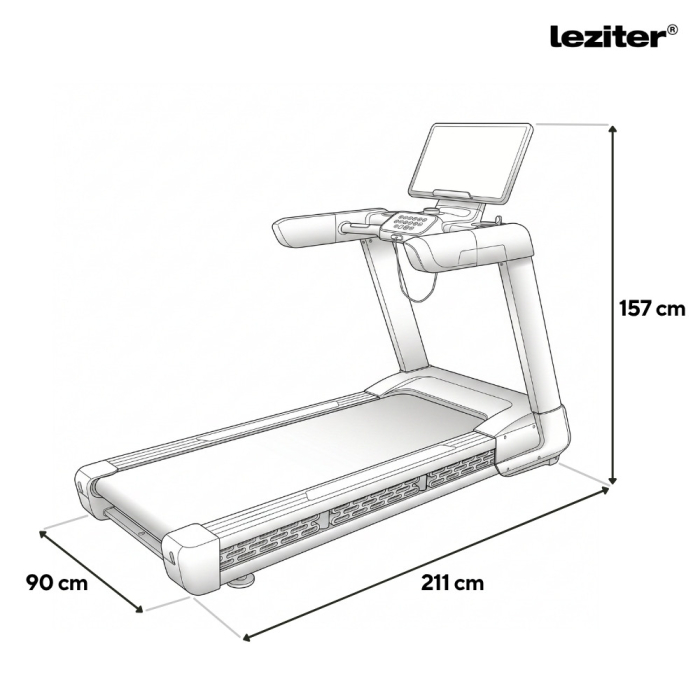 Leziter Banda de alergare cu afișaj Led Speedpro Max 150 kg, 6 CP, 25 Km/h, înclinare 0-25 procente [3]