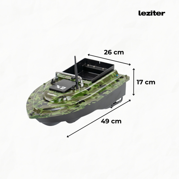 Leziter Feeder barca X2 GPS backpacker cu camuflaj verde [3]