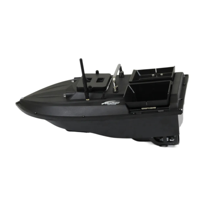 Leziter Barcă de hrănire cu ejecție laterală și compartiment dublu pentru hrănire, neagră [2]