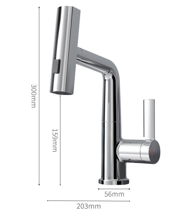 Leziter Robinet mixer pentru chiuvetă Mara cu cap multifuncțional gri [3]