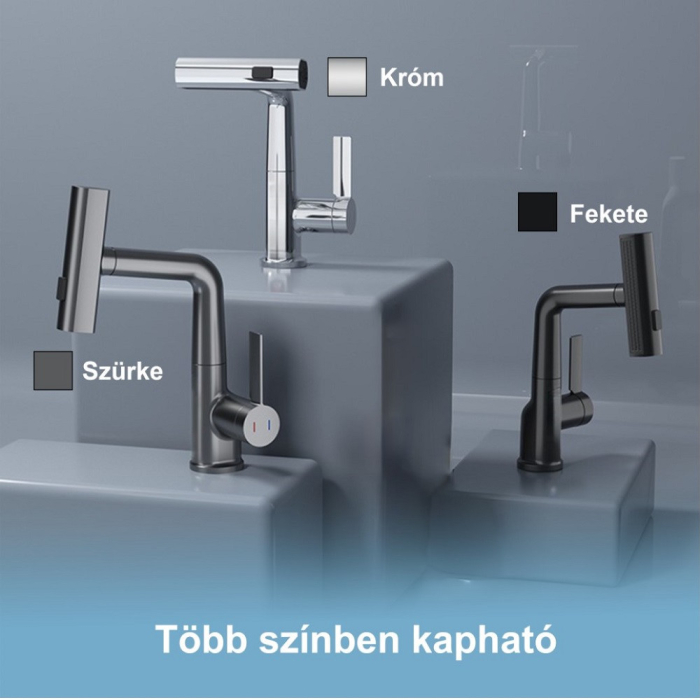 Leziter Robinet mixer pentru chiuvetă Mara cu cap multifuncțional gri [5]