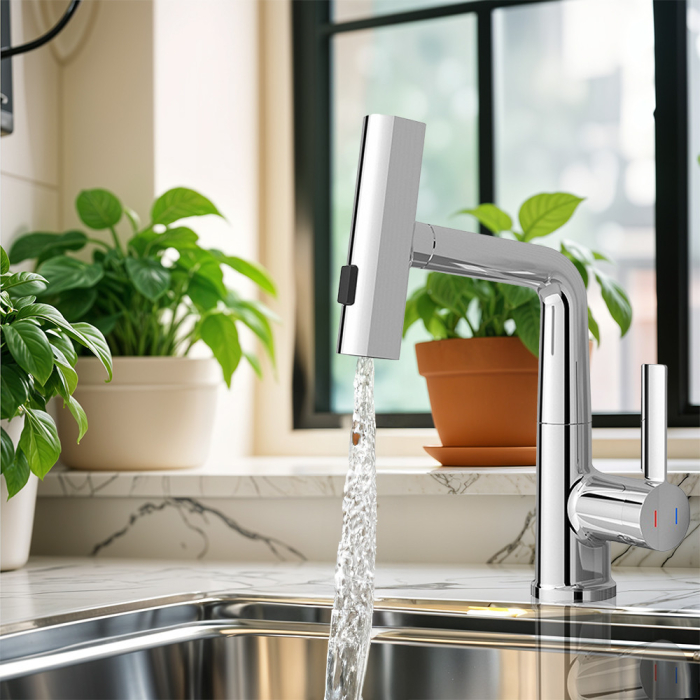 Leziter Robinet mixer pentru chiuvetă Mara cu cap multifuncțional crom [2]