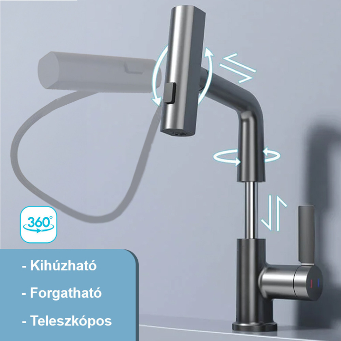 Leziter Robinet mixer pentru chiuvetă Mara cu cap multifuncțional crom [6]