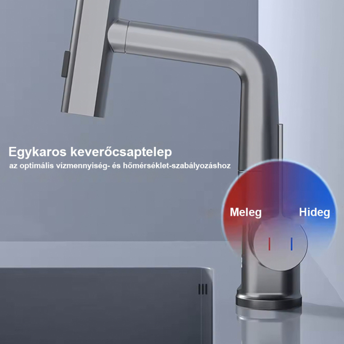 Leziter Robinet mixer multifuncțional pentru chiuvetă Mara cu afișaj digital negru [9]