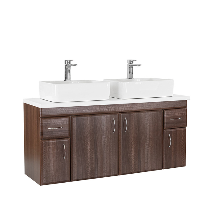 Leziter Bianco 130 dulap de bază fără chiuvetă aida nuc alb blat de lucru [3]