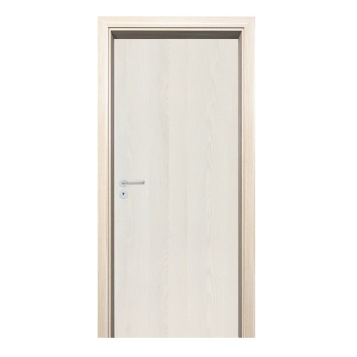 Leziter Blat de ușă decorativ 3D Frasin alb 90 dreapta cu balama cromată cu încuietoare BB [3]