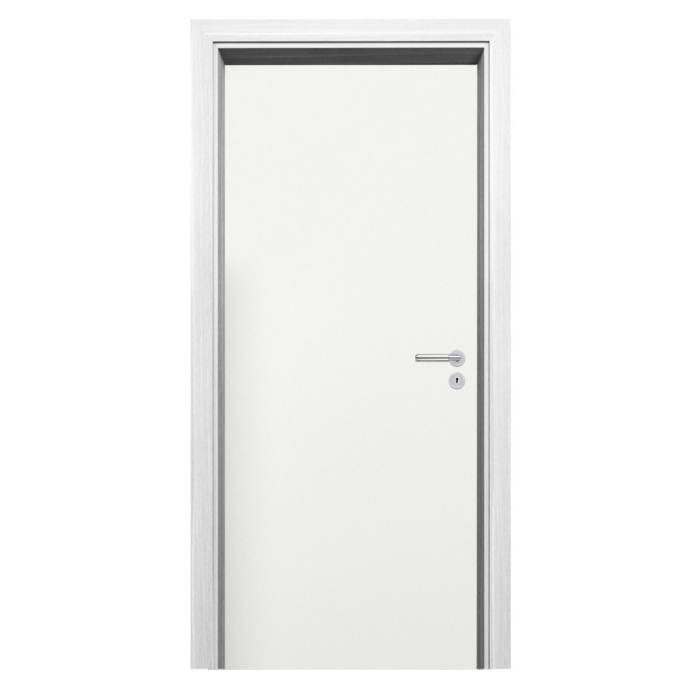 Leziter Blat de ușă decorativ alb 90° stânga cu încuietoare BB, balama cromată [3]