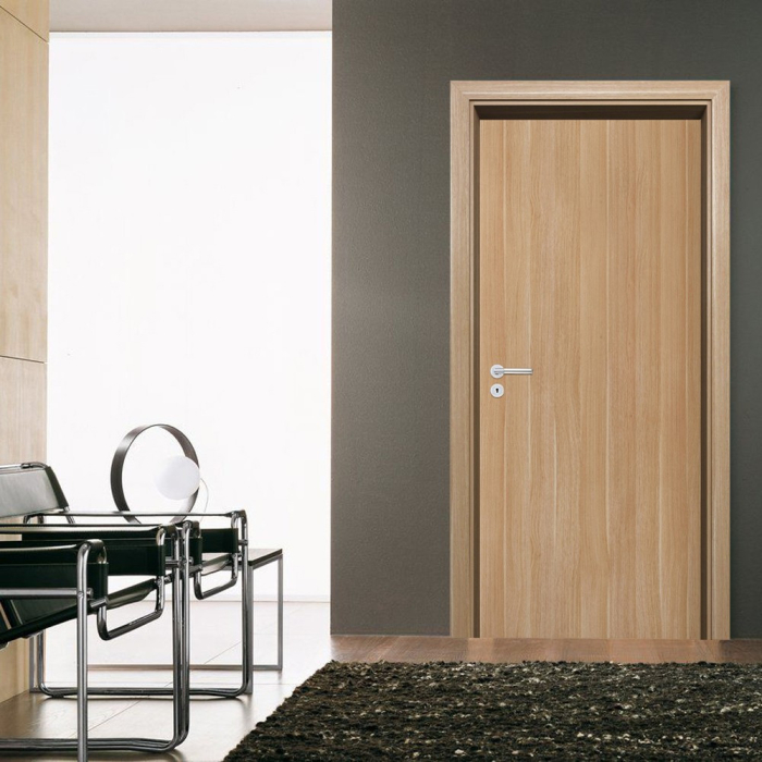 Leziter Blat de ușă decorativ, stejar lustruit, 100 dreapta, încuietoare BB [4]