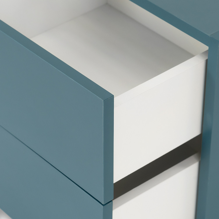 Leziter Boxie 2 sertare dulap de perete 40x40x37 cm albastru petrol [9]