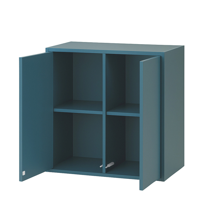 Leziter Boxie 2 uși dulap de perete 80x80x37 cm albastru petrol [7]