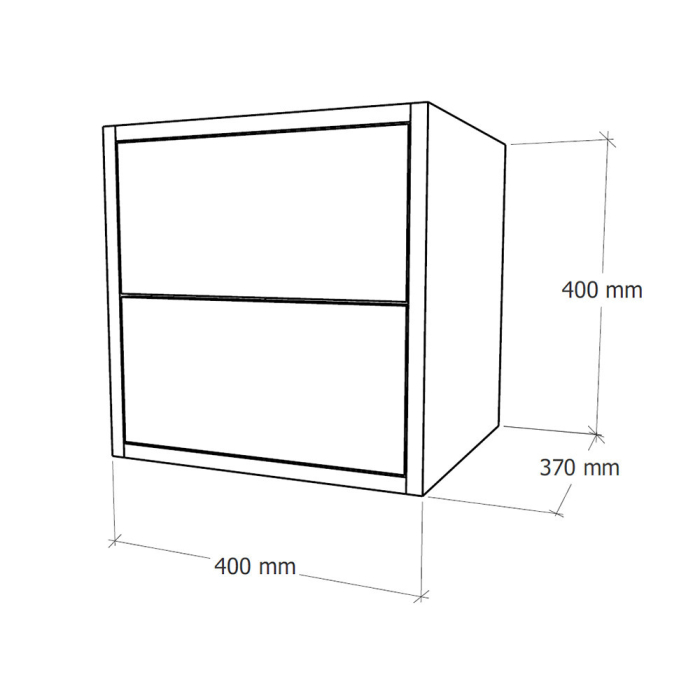 Leziter Boxie dulap de perete cu 2 sertare 40x40x37 cm antracit [6]
