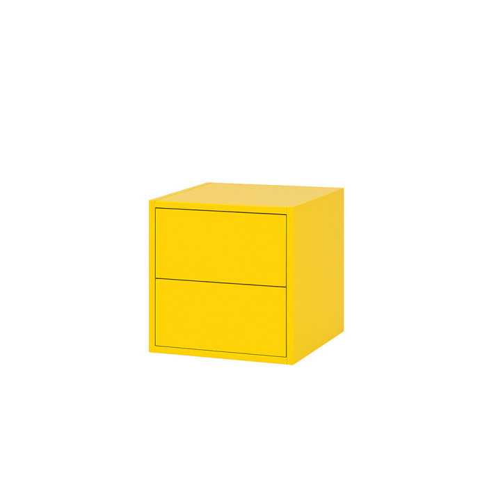 Leziter Boxie dulap de perete cu 2 sertare 40x40x37 cm galben [7]